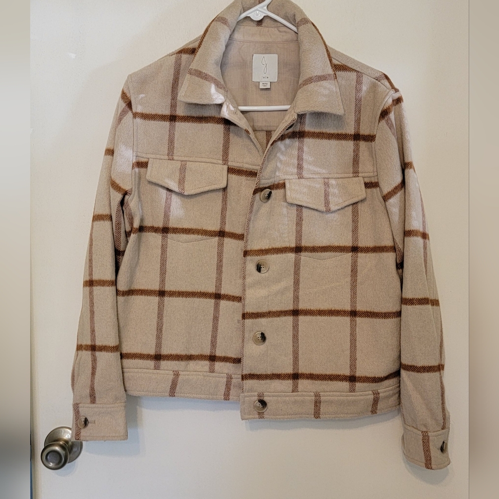 Joie Short Plaid Jacket Size Medium
